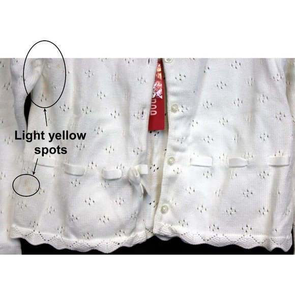NEW 2007 Gymboree Love is in The Air White Cardigan Sweater Flower Scallop Edge - Picture 6 of 11